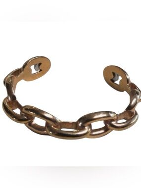 Henri Bendel elegant women’s gold tone cuff chain bracelet